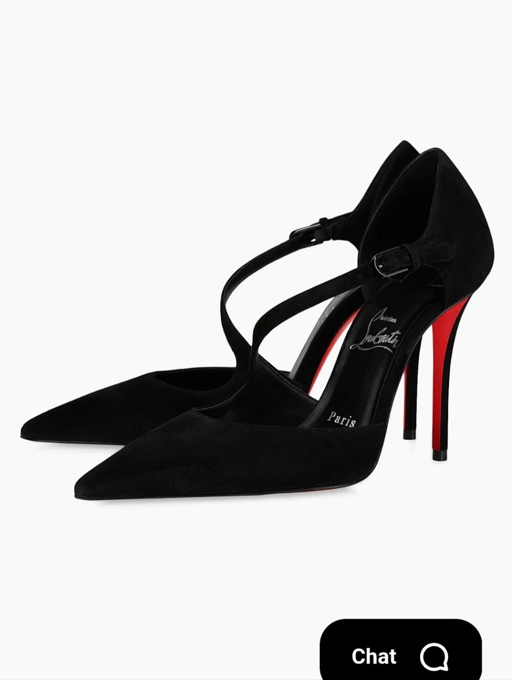 $1195 Christian Louboutin Miss Ziggyta 100 Suede Pump Black EU 38.5 US 8.5 NWT